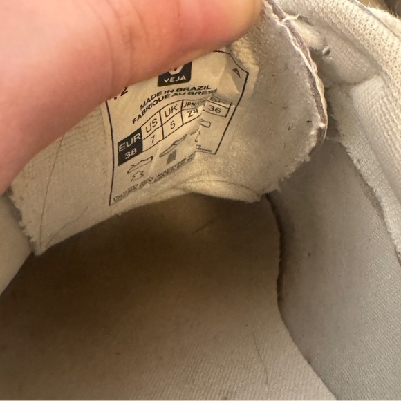 Veja Esplar Leather Sneakers White Black Women’s 7 Low Top - Picture 9 of 11